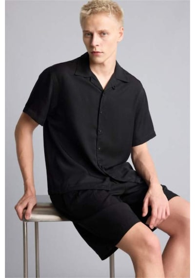 Defacto Baggy Fit Bermuda Şort I2245ax26smbk81 Siyah-bk81