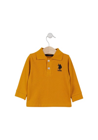 U.S. Polo Assn. Lisanslı Classic Erkek Bebek Uzun Kol Yakalı Sweatshirt Altın