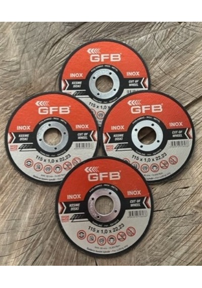 Gfb 115mm İnox Metal Kesici Taş İnce Metal Çelik Kesici Taş 4adet