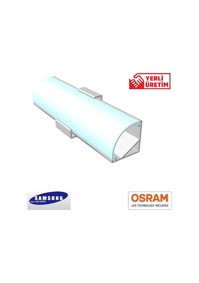 Ledesis Bombe Difüzörlü, Köşe Bar Led 24v 4000k 100cm