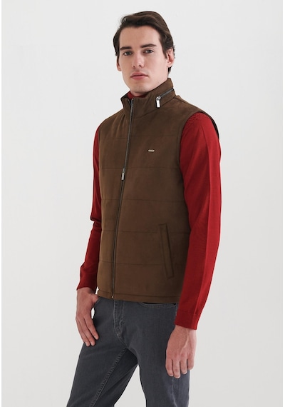 Pierre Cardin Erkek Suni Deri Yelek 001