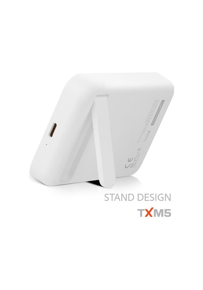 Powerway Txm5 5.000 Mah 15w Magsafe Kablosuz Hızlı Şarjlı Standlı Powerbank Beyaz