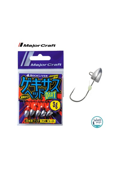 Major Craft Rockliver Jighead Gshead-dart 3.0gr 6 5 Adet