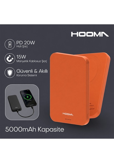Hooma Magpulse 5 Slim 5000 Mah Powerbank Turuncu Hooma