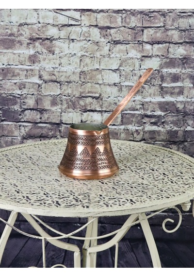 Üzümlü Bakır Cezve 5 Fincanlık