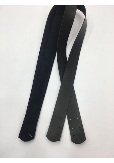 Karantuhafiye Dikmeli Spor Sap / Çanta Sapı / Deri Dikmeli Sap 70 Cm Siyah Siyah