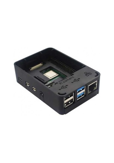 Robotistan Raspberry Pi 4 Plastik Muhafaza Kutusu - Siyah (Raspbe