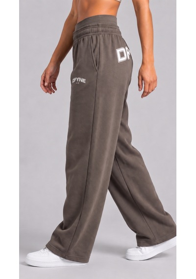 Dfyne Regular Kadın Kahverengi Bol Paça Oversize Eşofman Altı