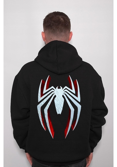 Spiderman Örümcek Adam Logo Sweatshirt Unisex Kapüşonlu Hoodie 001
