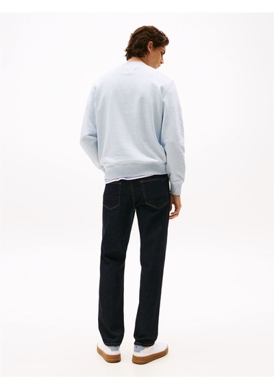 Tommy Hilfiger Essentıal Terry Crewneck Erkek Mavi Sweatshirt - Mw0mw37237