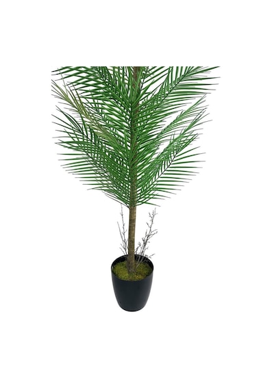 Yapay Ağaç Palmiye 155 50cm 30yaprak Areka Ağacı Siyah Saksıda Tek Gövdeli