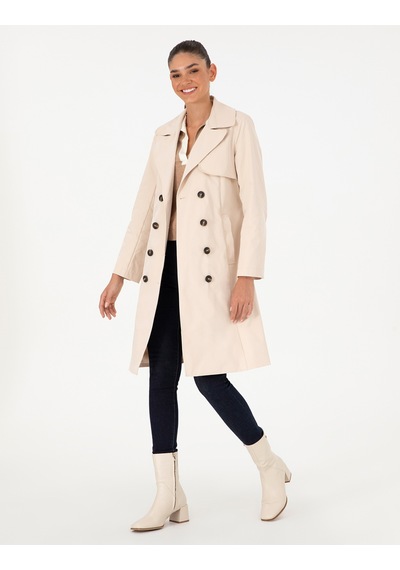 Pierre Cardin Kadın Taş Trençkot 50297353-vr049 Taş