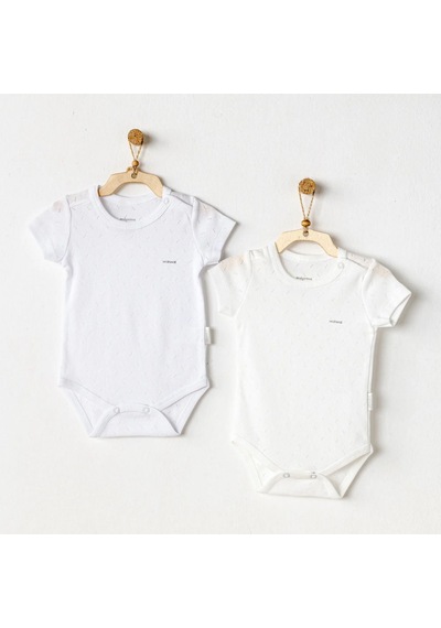 Andywawa Jacquard Basic 2'li Body Ac25554 Ekru-beyaz