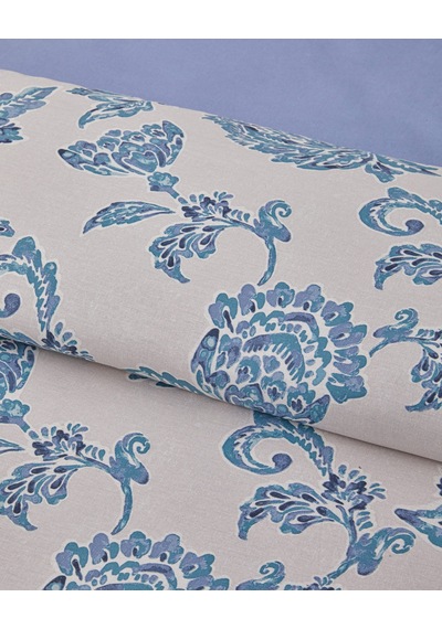 English Home Curioleaf Pamuk Çift Kişilik Çarşaflı Nevresim Takımı 200x220 Cm Mavi - Bej Mavi - Bej