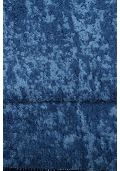 Nova Lacivert 80x150 + 50x80 Cm Büyük Ebat 2'li Banyo Halısı Paspas Seti Yıkanabilir Klozet Takımı Lacivert