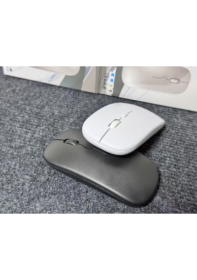 Kablosuz Sessiz Mouse - Slim Tasarım Usb Alıcılı Siyah