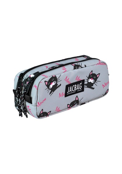Jacbag Dual Pouch-iki Bölmeli Kalem Kutusu Dual Pouch-miyav renkli