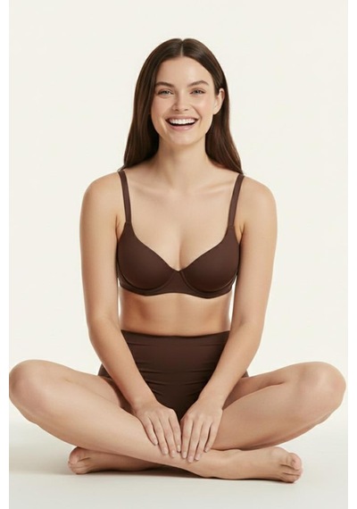 Fit Women Lazer Kesim Yüksek Bel ı Şort Korse 4403 Kahverengi