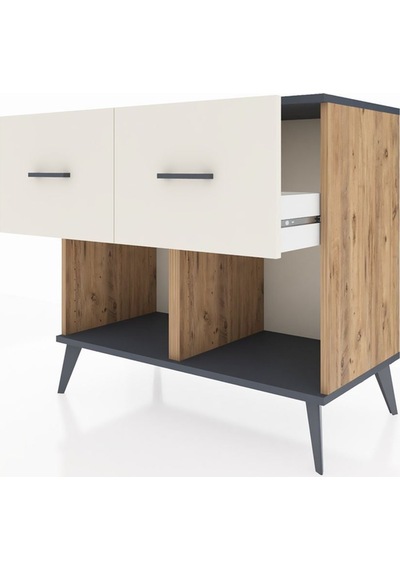 Hyperion Şifonyer 2 Çekmeceli 88x44x80 Çam-antrasit/aytaşı Antrasit/aytaşı Hyperion Şifonyer 2 Çekmeceli 88x44x80 Çam-antrasit/aytaşı Antrasit/aytaşı