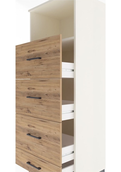 Hyperion Dolap Tek Raflı 4 Çekmeceli 60x44x163 Aytaşı-çam Aytaşı