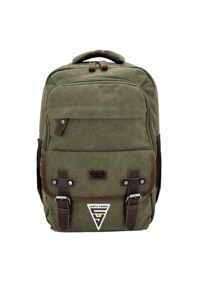 Ççs London 51567 Kanvas Laptop Bölmeli Sırt Çantası Yeşil