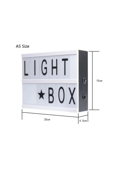 A5 Işıklı Lightbox Harfli Mesaj Panosu, Led Aydınlatmalı Harfli Işıklı Pano 10