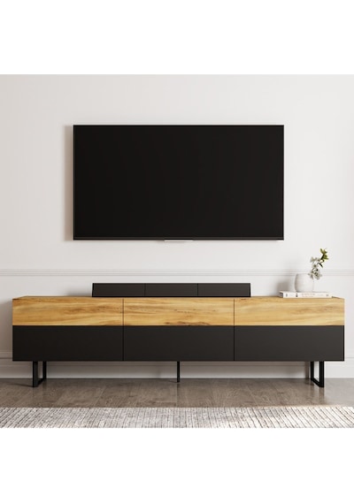 Sign Kapaklı Tv Ünitesi, Tv Sehpası - Metal Ayak - Gri/traverten - Siyah/kilim Siyah/kilim Sign Kapaklı Tv Ünitesi, Tv Sehpası - Metal Ayak - Gri/traverten - Siyah/kilim Siyah/kilim