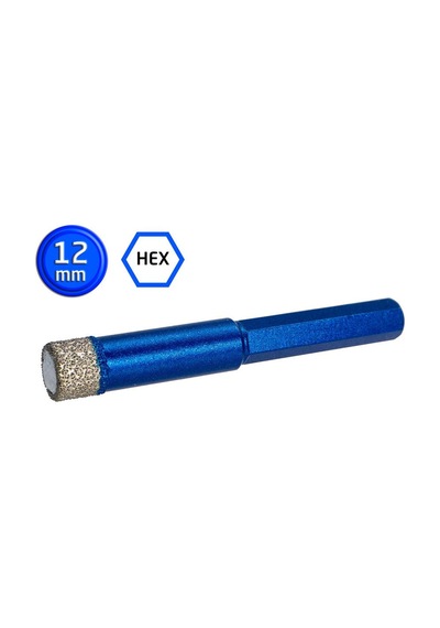 Master 530933 Altıgen Saplı Granit Mermer Delme Panç 12 Mm