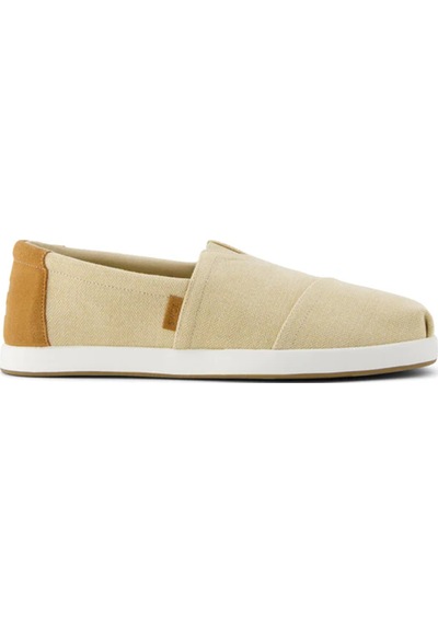 Espadril / Keten Erkek 10021898 Toms Almond Herringbone Canvas And Tan Suede Tan