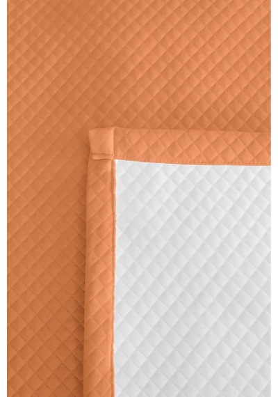 Somon Kapitone Tek Kişilik Pike Takımı - Modern Düz Bakır 160x220 Cm Mevsimlik Yatak Örtüsü Puslu Halı Pususu