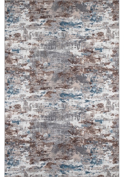 Raschel Carpet Mavi-kahve Emboss Çökme Kalın Yumuşak Kaymaz Özel Taban Halı Yolluk