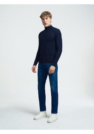 Slim Fit Erkek Kazak Lacivert