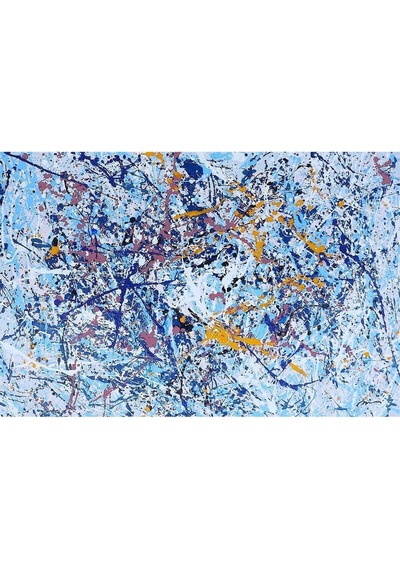 Soyut Büyük Boy El Yapımı Yağlı Boya Tablo 165x65cm Hij4053l