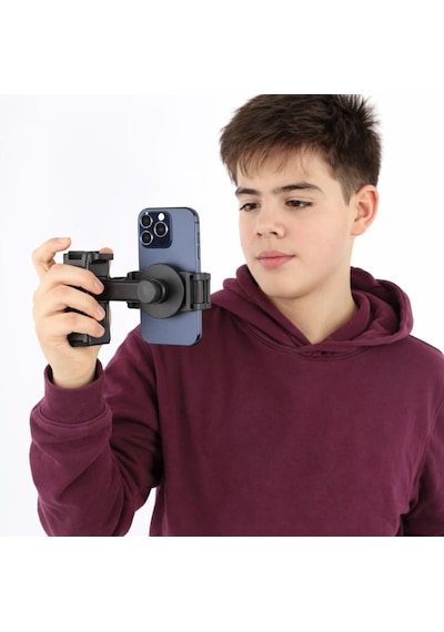 Ayex Manyetik Vlogging El Gribi Bluetooth Uzaktan Kumandalı, Tripod Ve Cold Shoe Uyumlu Siyah