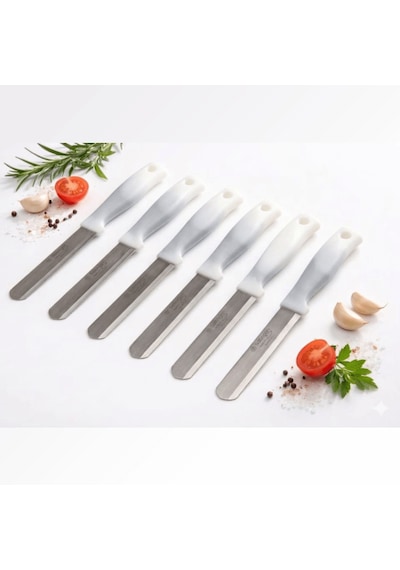 Solingen Büyük Boy Tırtıklı Tereyağı Bıçağı Gümüş