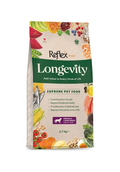 Reflex Plus Longevity Hipoalerjenik Balıklı Orta Ve Büyük Irk Yetişkin Köpek Maması 2.7 Kg