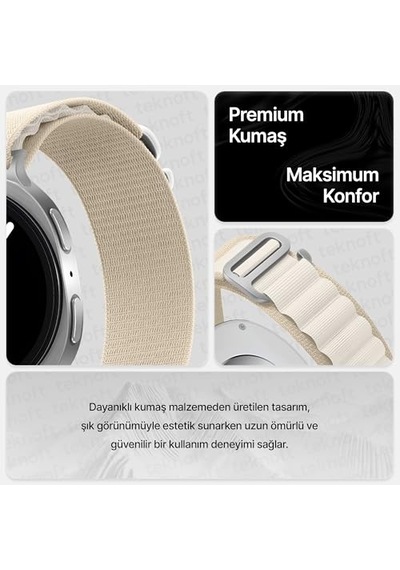 8 40mm 44mm Ve 8 46mm İle Uyumlu Metal Bağlantılı Hafif Ve Yumuşak Kumaş Loop Kordon