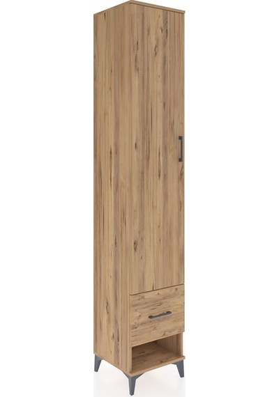 Hyperion Dolap 3 Raflı Tek Çekmeceli Tek Askılı 44x44x243 Çam... Çam Hyperion Dolap 3 Raflı Tek Çekmeceli Tek Askılı 44x44x243 Çam... Çam