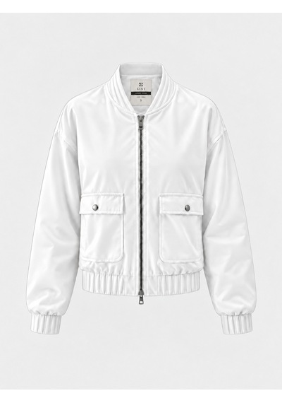 Xint Beyaz İpeksi Saten Oversize Ceket 290503