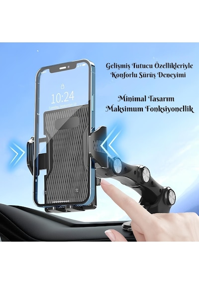 Cosmostech Araç Içi Ayarlanabilir Vantuzlu Premium Telefon Tutucu Stand