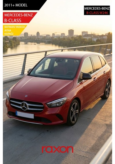 Mercedes-benz B-class W246 2011+ Batman & Yarasa Ayna Kapağı Parlak Piano Black Sport