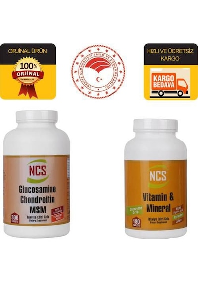 Ncs Glucosamine Chondroitin Msm 300 Tablet + Ncs Multivitamin 180 Tablet