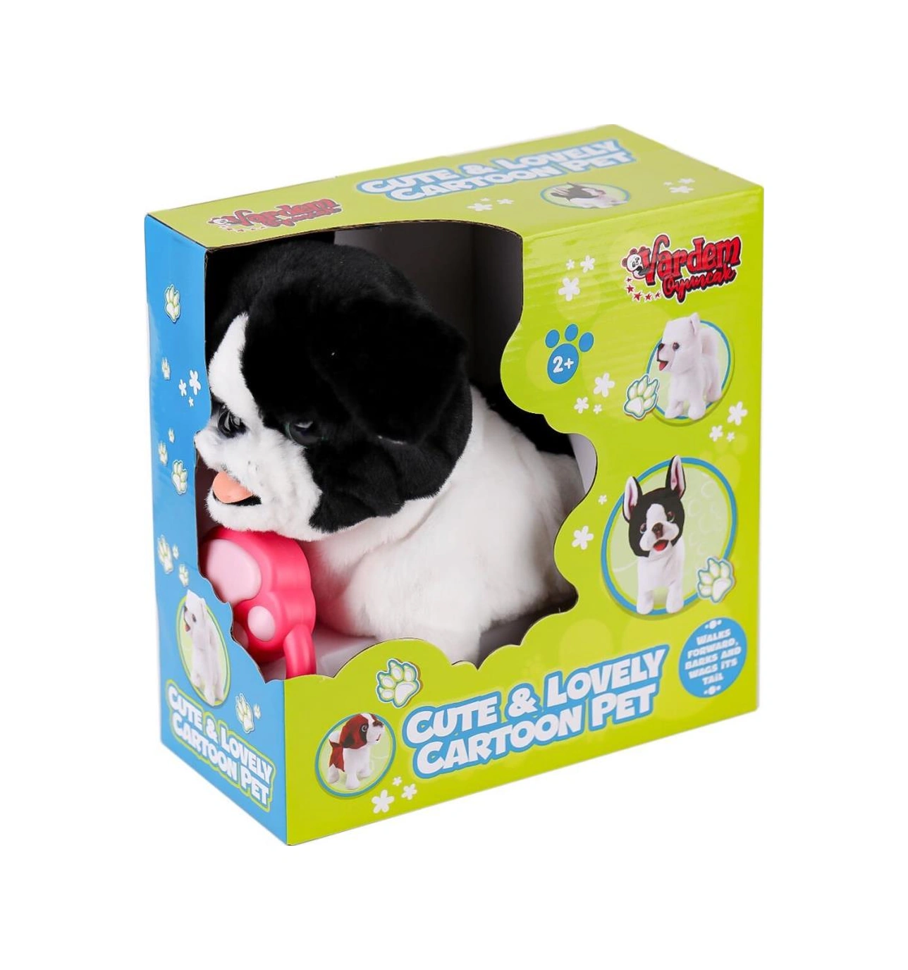 Pr66308-25t Tasmalı Yürüyen Peluş Fransız Köpeği