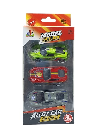 3'lü Araba Yarış Seti - Die Cast - Ds045 - Elmg-726356 Renkli