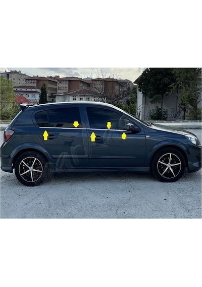 Woc Chrome Opel Astra H Hb Krom Cam Çıtası 2004 Sonrası 4 Parça  P