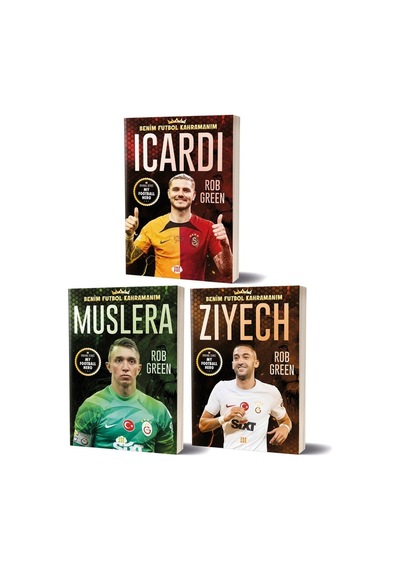 Dokuz Yayınları Benim Futbol Kahramanım Icardi- Muslera - Ziyech 3 Kitap Set