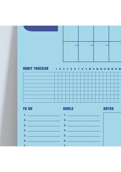 Tarihsiz Aylık Planlayıcı Takvim, Retro Organizer Planlayıcı