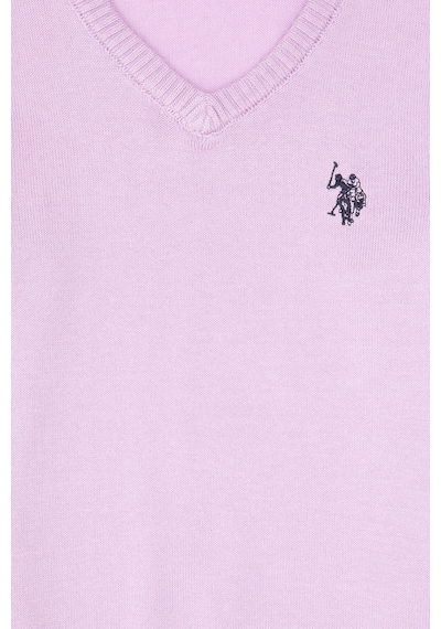 U.S. Polo Assn. Kız Çocuk Lila V Yaka Basic Kazak 50316777-VR034