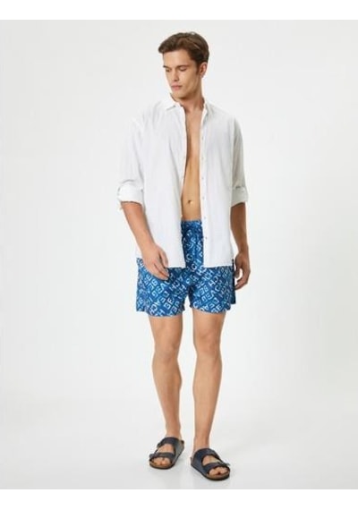 Koton Shorts-lacivert Desenli Lacivert