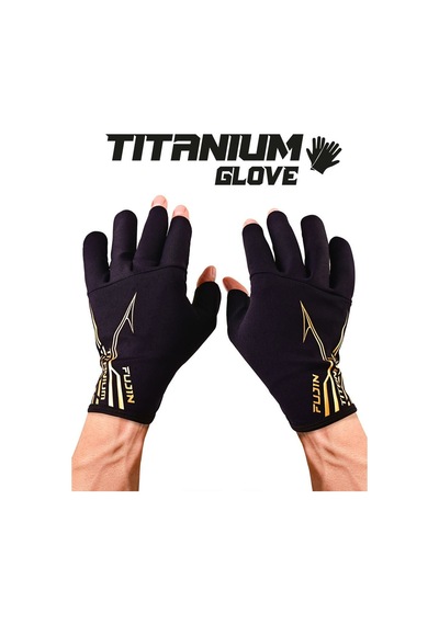Fujin Pro Angler S24 Titanium Gloves Black Gold M/l Siyah